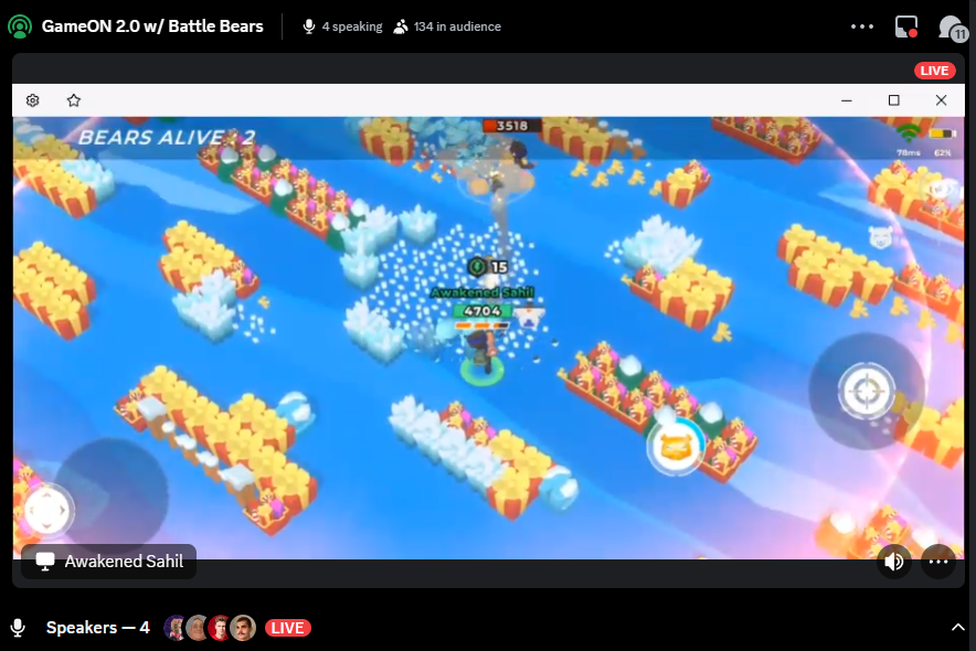 😲 Damn... Watched @sahil_khalifa97 mop the floor in @BattleBears ! 🎮 Looks like something web3 communities can play together! 👉 Game modes: battle royale / MOBA / deathmatch 👏 Another great introduction by @KGeN_Community & @0xPolygon GameOn 2.0