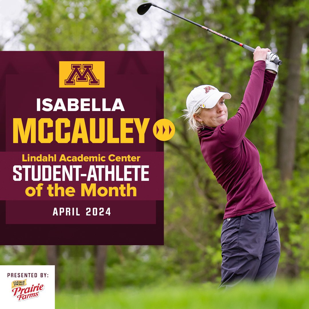 Finishing the year strong📚 Congrats to our April Student-Athletes of the Month! #Gophers