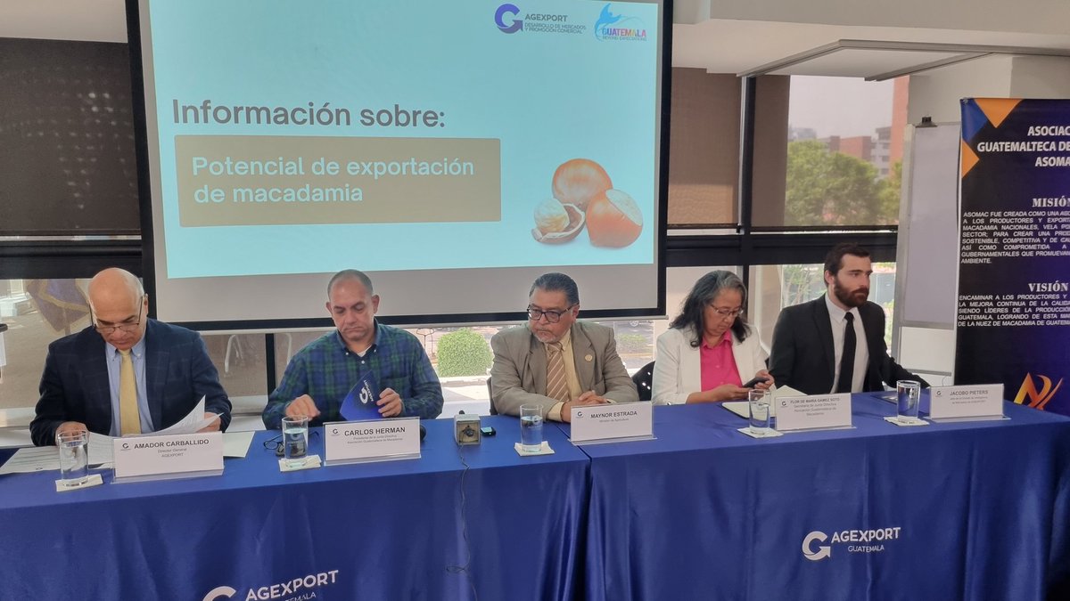 #Actualidad
En este día se da a conocer la Asociación Guatemalteca de Macadamia (ASOMAC) donde Productores  se unen para promover una producción competitiva además de impulsar la exportación de esta nuez @AGEXPORTGT #ExportacionesGt