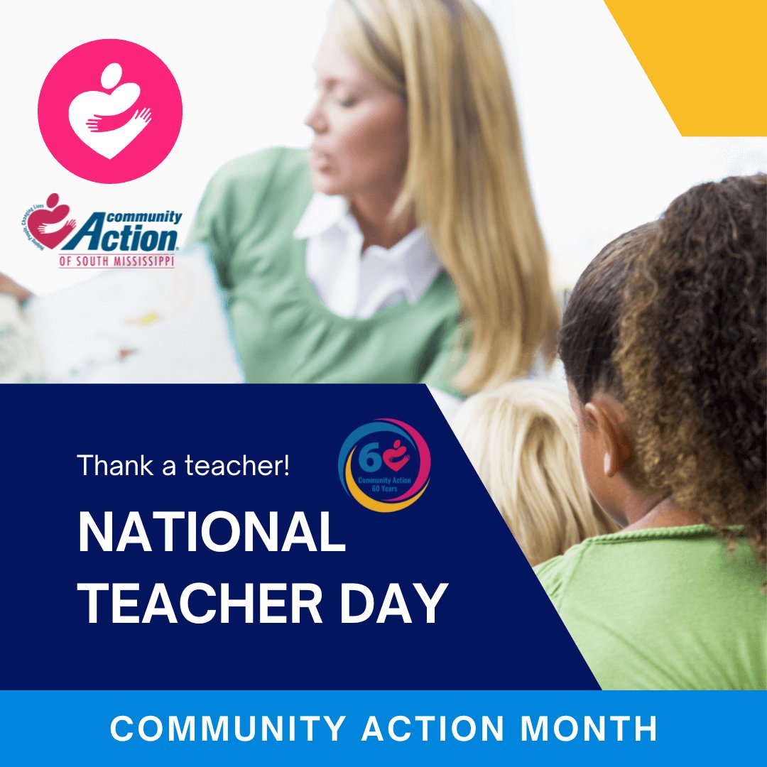 _CAOSMS_'s tweet image. 🍎In honor of National Teacher Day, we’d like to give thanks to all our hardworking and dedicated teachers serving the wonderful children enrolled in our programs. Thank you for all you do! 

#HelpingPeople #ChangingLives #CommunityActionMonth #CommunityActionWorks #WeR1000Strong