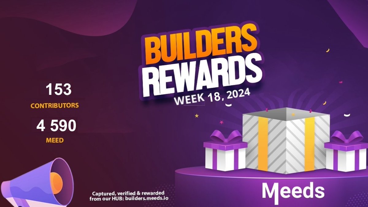 🏅 @IoMeeds #builders Update of Week 18, 2024 🏅 💰 4,590 $MEED - 💪 153 contributors Outcome: 45 translations, 57 stories, 362 posts Want in? 👉 builders.meeds.io