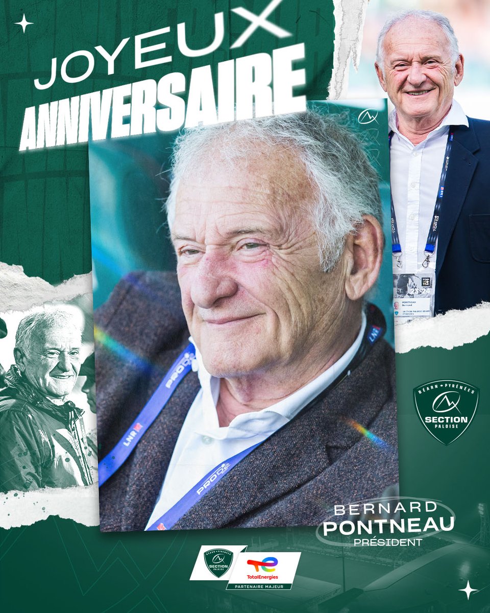 🎉🎁 Nous souhaitons un très bon anniversaire à notre Président 𝐁𝐞𝐫𝐧𝐚𝐫𝐝 𝐏𝐨𝐧𝐭𝐧𝐞𝐚𝐮 ! #HonhaSection