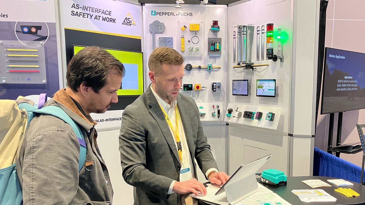 PepperlFuchsUSA's tweet image. 😀 We&apos;re excited to be part of the @ASInterNA booth at @AutomateShow! Stop by 𝗕𝗼𝗼𝘁𝗵 𝟱𝟲𝟭𝟰 to see our G20 motorized drive roller control module and new KE5 ASi gateway!

#AutomationPassion
#Automate2024 #AutomateShow
@a3automate