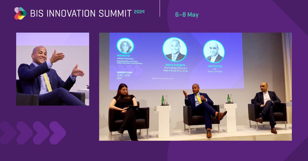 It was great reuniting with my friend Umar Farooq on our roaming global debate about the future of money and payments. A great day 1 at the .@BIS_org #InnovationSummit -  video coming soon!