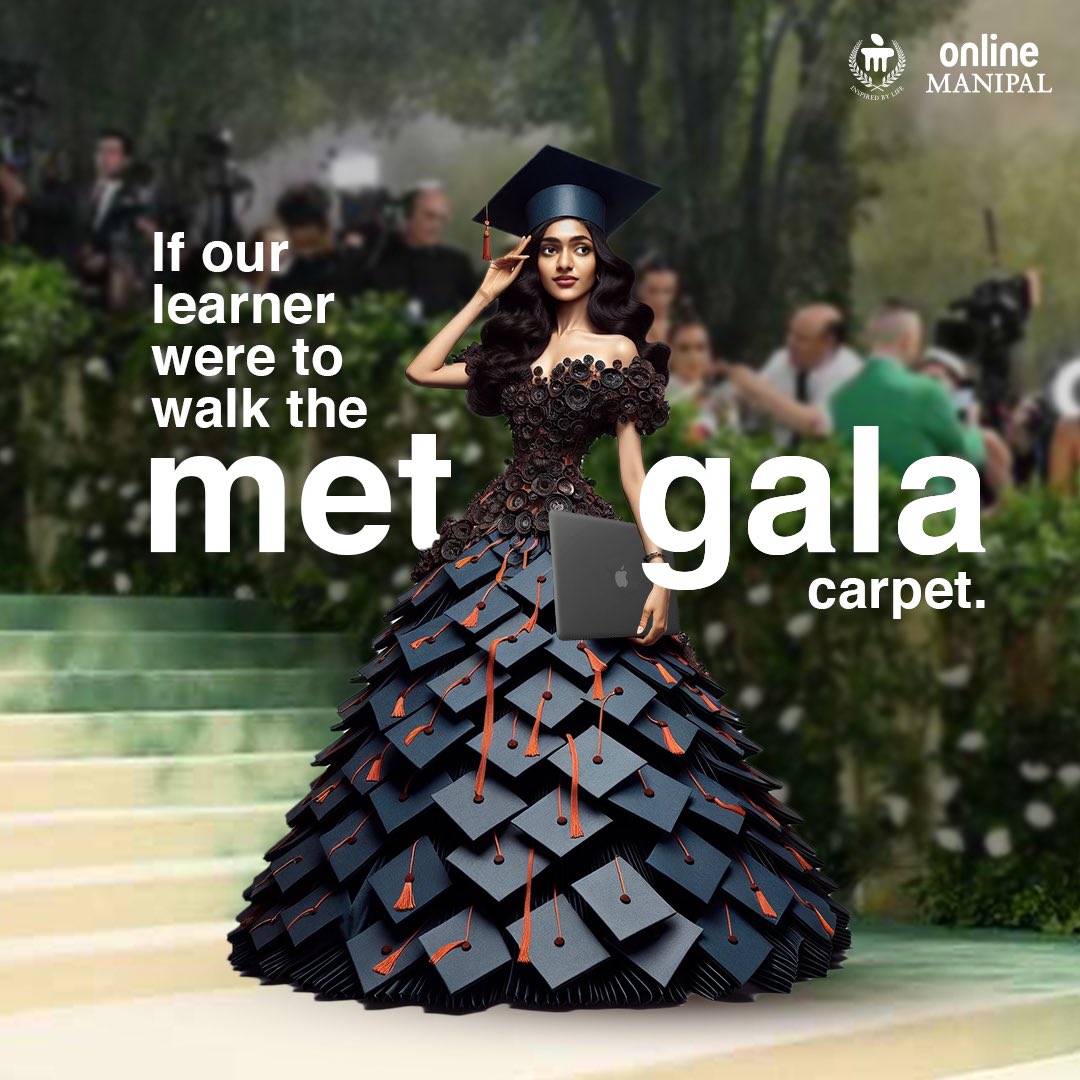 User: MET Gala theme but make it Online Manipal?
AI: The Garden of Career Excellence!
User: Yes, you got it.
AI: Excellent, here's an image!

#MetGala2024 #MetGala #AI #ChatGPT #Trending #Viral #OnlineLearning #MomentMarketing #OnlineDegrees #OnlineManipal