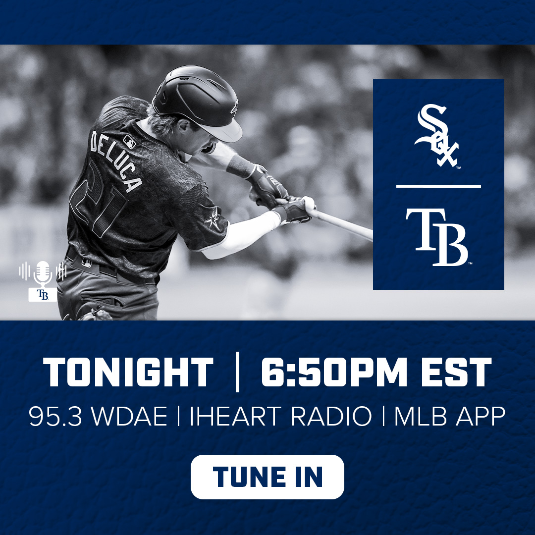 Jonny and the #Rays look to stay hot in game two of the series with the White Sox! Join @ChrisAdamsWall on the pregame show at 6:00 p.m. on @953WDAE! @andybfreed and @neilsolondz will follow with the play-by-play at 6:50!