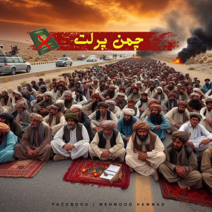 Pashtuns in Chaman are protesting peacefully asking for freedom of movement and other basic rights. Pakistani military denies to listen to these rightful calls. The Pakistani media fail to cover these protests, rather they continue maligning Pashtuns. #StandWithChamanSitin