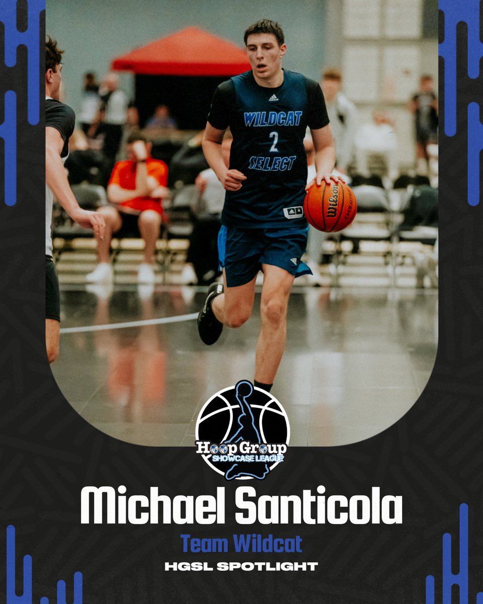 🚨 @HGSL_HoopGroup Spotlight 6’5 guards Michael Santicola of Team Wildcat. Smooth lefty can score in a variety of ways and already holds a D1 offer. Coaches can check out Michael @TheHoopGroup Midwest Jam Fest May 17-19.