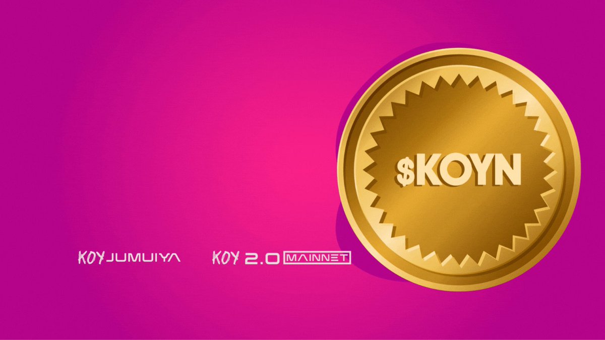 Exciting news, #KOYmunity! 

KOYN Staking is live on the Mainnet! 

Staking your $KOYN tokens can yield up to a 20% APR, so don’t miss out on this opportunity to grow your holdings.

🧵 Follow this thread for details:

#KOYv2 #KOYJumuiyaDAO #KOYJumuiya $KOYN