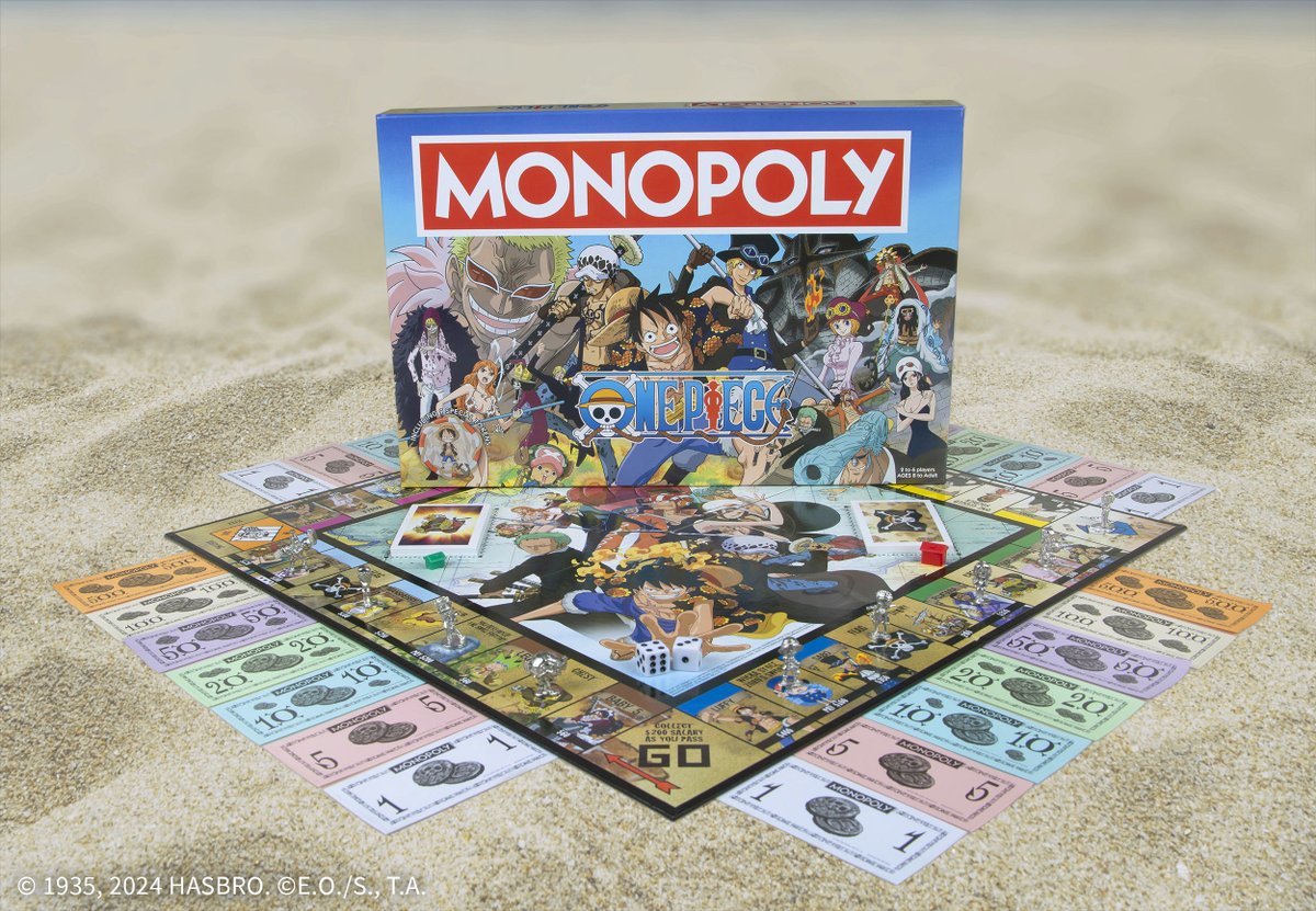 Join the Straw Hat Crew as they embark on a thrilling new adventure, in MONOPOLY®: One Piece! Travel around the board and explore the world of Dressrosa as you encounter characters from the iconic anime and recruit them to your side! Available Now! rebrand.ly/OnePieceMonopo… 🏴‍☠️