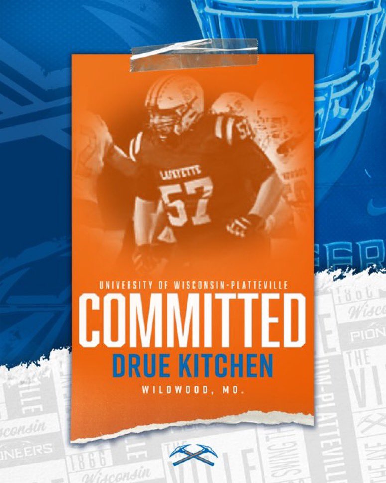 Excited and honored to announce my commitment to continue my passion to play the game of football for University of Wisconsin, Platteville!!! Let’s Go Pioneers!!! @Ryan_Munz @Allenbt29 @CoachMikeUWPlat @hicksadam192 @elitefootball @FitzPerformance @LHS_Lancer_FB