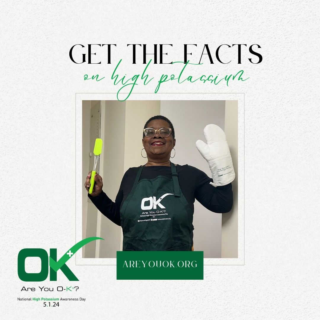 Need the facts on high potassium? Check out our fact sheet available in English or Spanish. ✔️Fact sheet in English: bit.ly/AreYouOK-FactS… ✔️Fact sheet in Spanish: bit.ly/AreYouOK-FactS… AAKP thanks Ambassador Lisa Baxter for her support! #AreYouOk5Point1 @kidneypatients