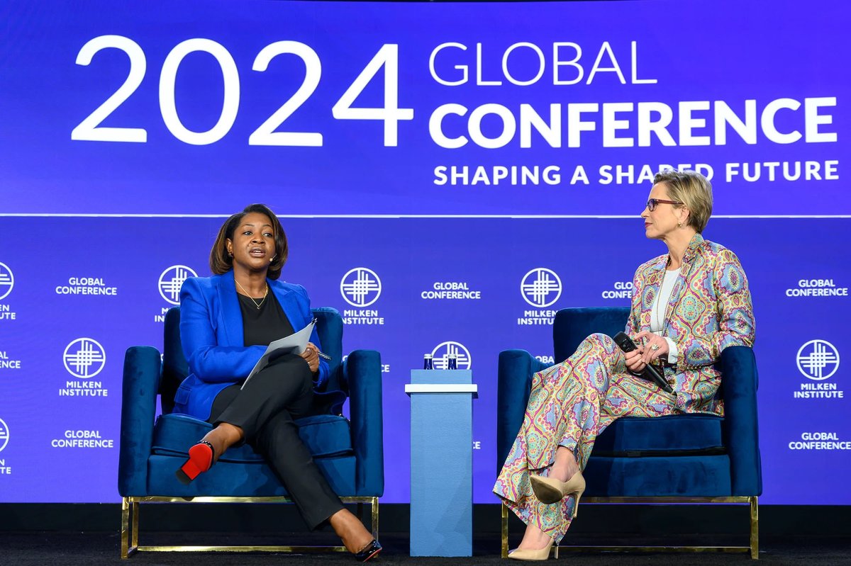 Our CEO Emma Walmsley has been at #MIGlobal sharing how we’re using science and tech to prevent and change the course of disease – and why we’re partnering with @MilkenInsitute to help health systems invest in prevention and earlier intervention: gsk.to/4bnNeDA