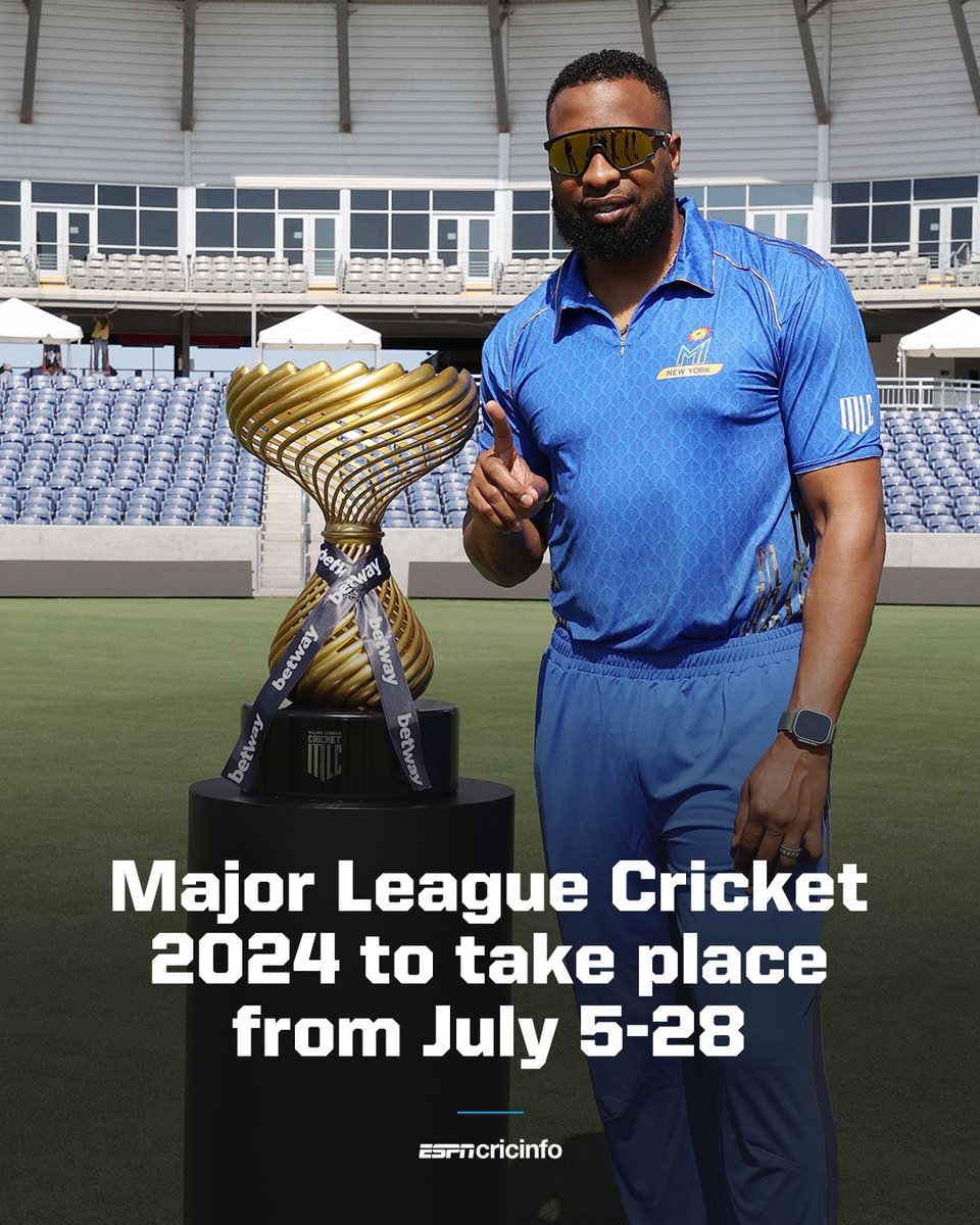 The dates and schedule have been announced for the second season of Major League Cricket. 🇺🇸
👉 es.pn/3Uv0FuK
#MLC #MajorLeagueCricket #ESPNCaribbean