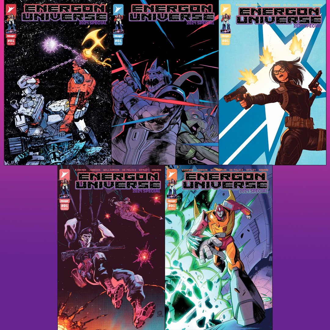 The @Skybound Energon Universe is just getting started! Get a tease of the HUGE plans we've got cooking up in the 2024 SPECIAL, on sale TODAY! Read between the DUKE and COBRA finales! Covers by @danielwarrenart, @LoreDeFelici, @tomreillyart, @StephenPrevails & @kharyrandolph
