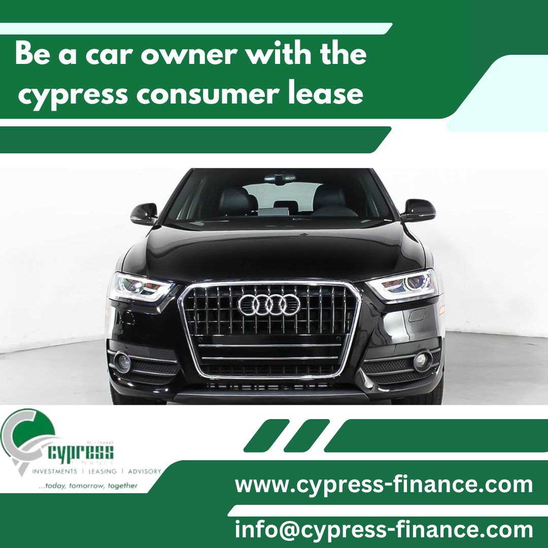 For your auto lease, Cypress Finance gat you covered. Get that automobile that matches your needs and budget.

For more information,
Contact us: 01-4600391, 08077722498
Email: info@cypress-finance.com

#cypressleasing #cypressfinance #cypressrealestate #leaseit #leaseexpert