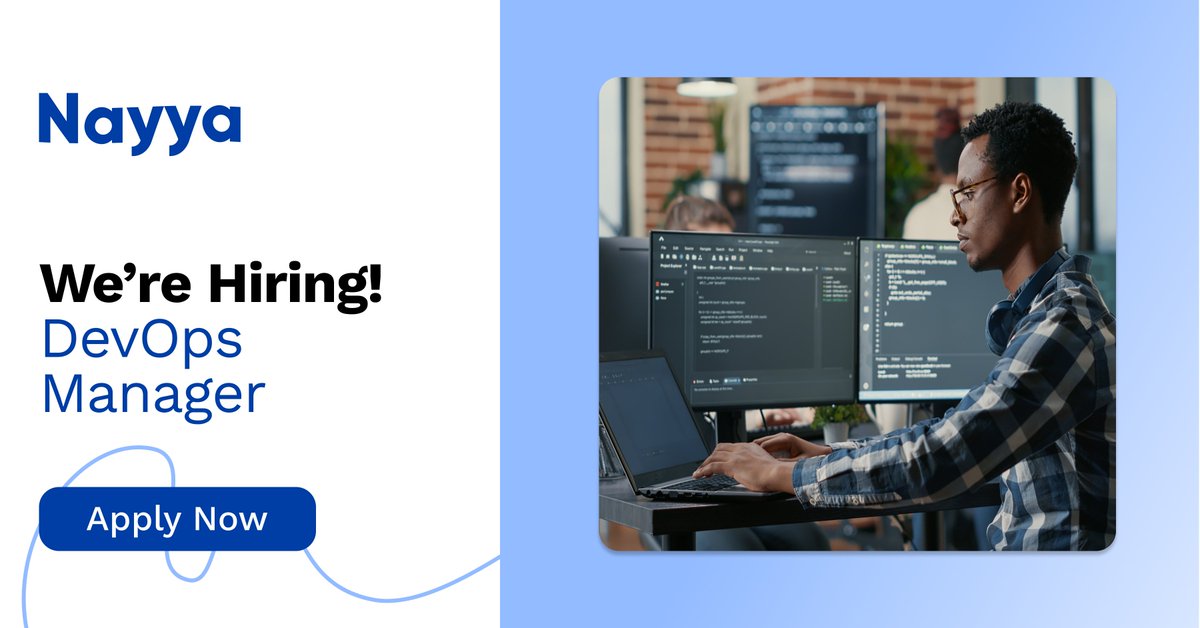 We're seeking a skilled DevOps Manager to oversee our exceptional DevOps team as we continue to grow 🚀

If you are a strong technical leader who thrives in a hands-on role, apply today ⬇️
nayya.com/career?gh_jid=…

#Nayya #DevOpsManager #JoinOurTeam