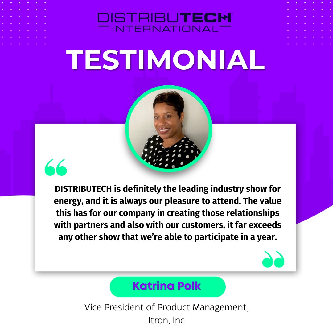 Reflecting on Itron's remarkable 30-year journey at DISTRIBUTECH, Katrina Polk shares her observations at this year's turnout, emphasizing that the value of this event far surpasses any other in the industry. Contribute your expertise here: ow.ly/HF3o50RyCzi! @ItronInc