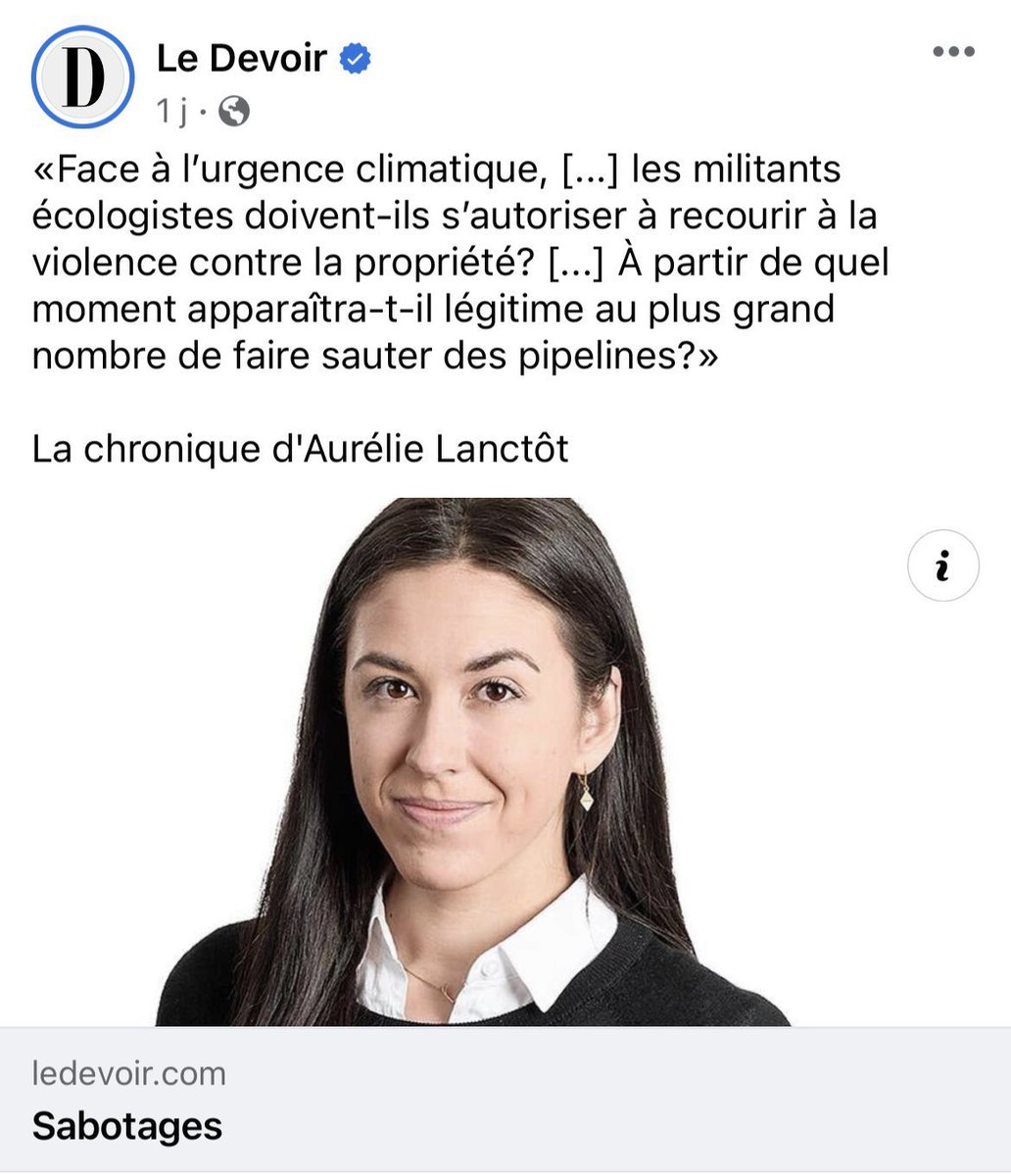 Hier, on découvrait que des écoterroristes avaient placé des bombes sur le chantier de l’usine NorthVolt. 

Trois questions: 

-Pourquoi est-ce que la CAQ subventionne des OBNL reliées à ces groupes d’écologistes?

-Pourquoi est-ce que Mme. Lanctôt, l’ex de Gabriel Nadeau-Dubois,