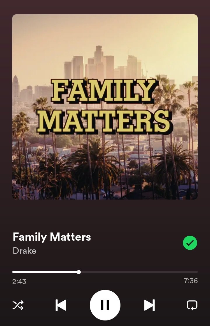 I honestly didn't think Drake will top Push ups but damn he did it with Family Matters🤞🏿🔥