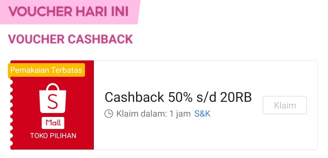 Shopee Brand Festival 🗓️ 8 Mei 2024 ⏰ Mulai jam 00:00 • Voucher cashback 50% maksimal 20.000 Minimal pembelian Rp40.000 • Voucher toko diskon 50% maksimal Rp20.000 Tanpa minimal pembelian Klaim vouchernya nanti disini: shope.ee/8UmoEqlTKr