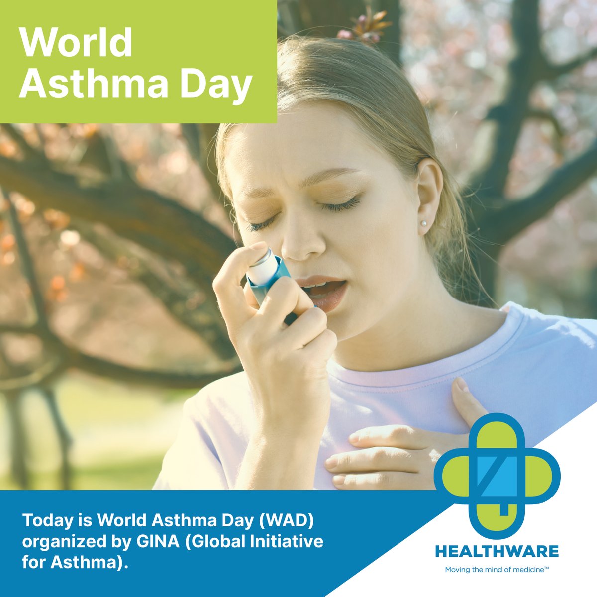 Today is World Asthma Day (WAD), led by GINA (Global Initiative for Asthma), raising global awareness about asthma. This year's theme is “Asthma Education Empowers,” emphasizing educating individuals to manage their condition effectively.  #DigitalHealthcare #WorldAsthmaDay