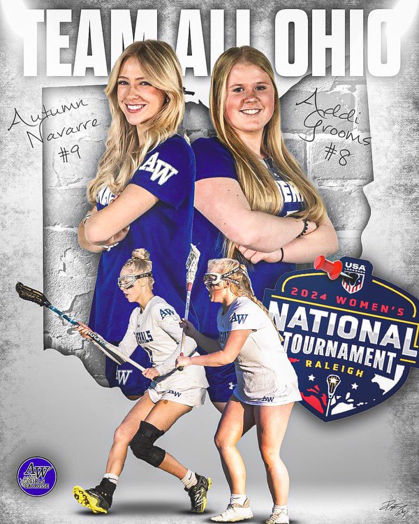 HUGE congrats to Junior Mid Fielder Autumn Navarre and Junior Defense Addi Grooms for being selected to the All Ohio Team to compete in the 2024 USA Lacrosse National Tournament!!

ROLL GENS!!