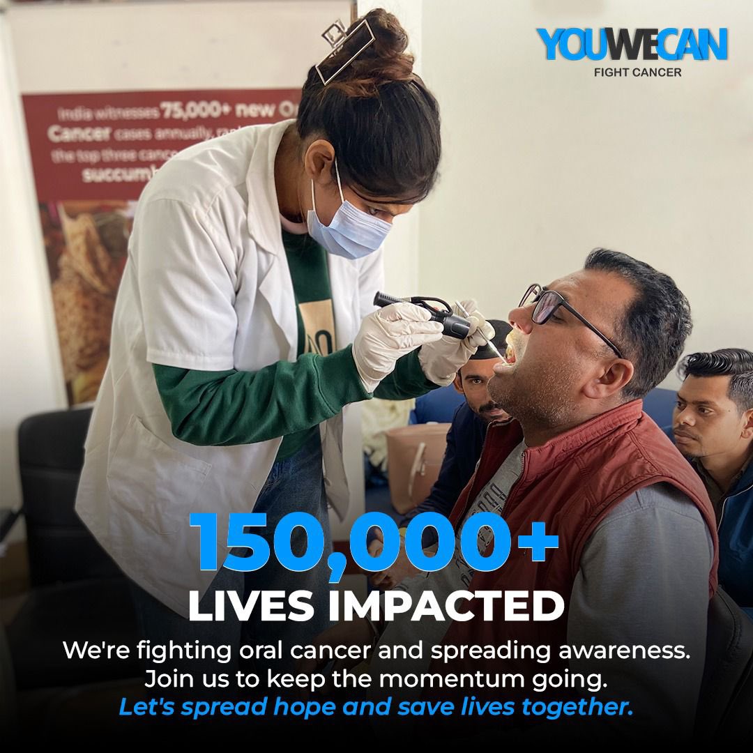 We're making strides against oral cancer, but the fight isn't over yet. Join us in spreading awareness and saving lives. Together, we can make a real difference.

#OralCancer #YouWeCan