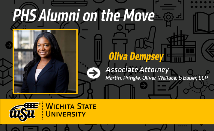 Congratulations to Olivia Dempsey, on her new role as Associate Attorney with Martin, Pringle, Oliver, Wallace, &amp; Bauer, LLP. #ShockerAlumni #ShockerNation #ShockerProud #WSU_PHS #PHSProud
