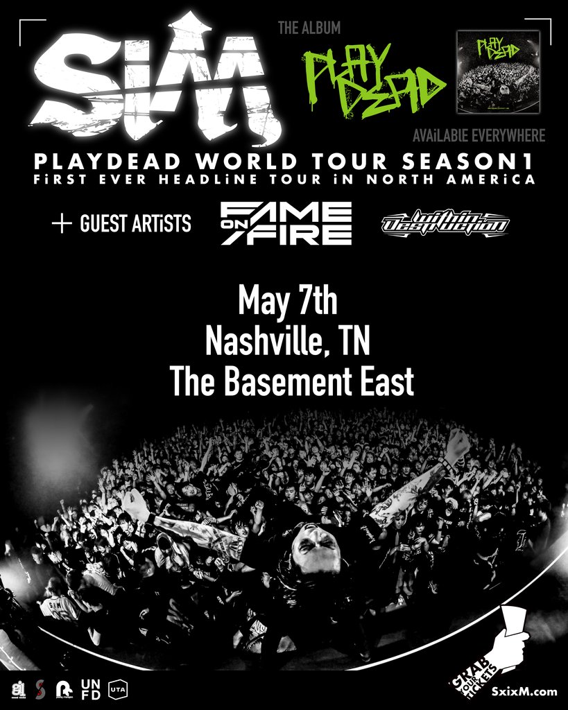 TONIGHT! We've got @SiM_Official in the house at 7PM with @fameonfire , @dmwdestruction and @CrystalLake777! Doors open at 6PM. Grab tickets now at the link or at the door. bit.ly/47iGRzt