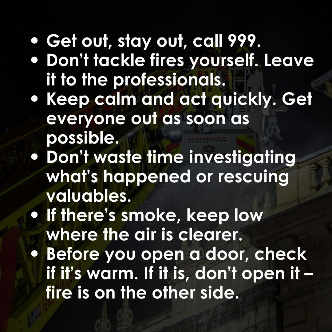 What to do in the event of a fire 🔥 Fitting smoke alarms is the first crucial step to protecting yourself and those you love from a fire. But what would you do if one went off? Get out, stay out, call 999. For more information visit our website: orlo.uk/LGuKC