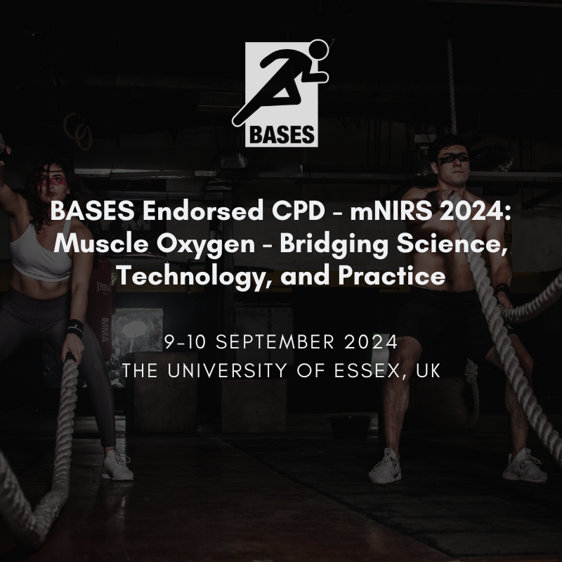 The early bird and abstract deadline for the BASES Endorsed CPD Event - mNIRS 2024: Muscle Oxygen - Bridging Science, Technology, and Practice is coming up soon, on 1 June 2024! Head to the event listing on our website for more details or follow mNIRS 2024 here 👉 @mNIRS2024