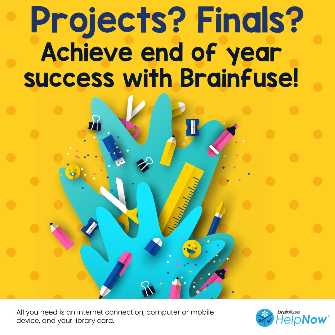 The end of the school year means finals and projects are due! But don’t worry, you can visit kinglibrary.ca to connect with a free live online tutor to help you succeed. #BrainfuseCommunity #OnlineTutoring #EndofSchoolYear #SchoolSuccess #HomeworkHelp