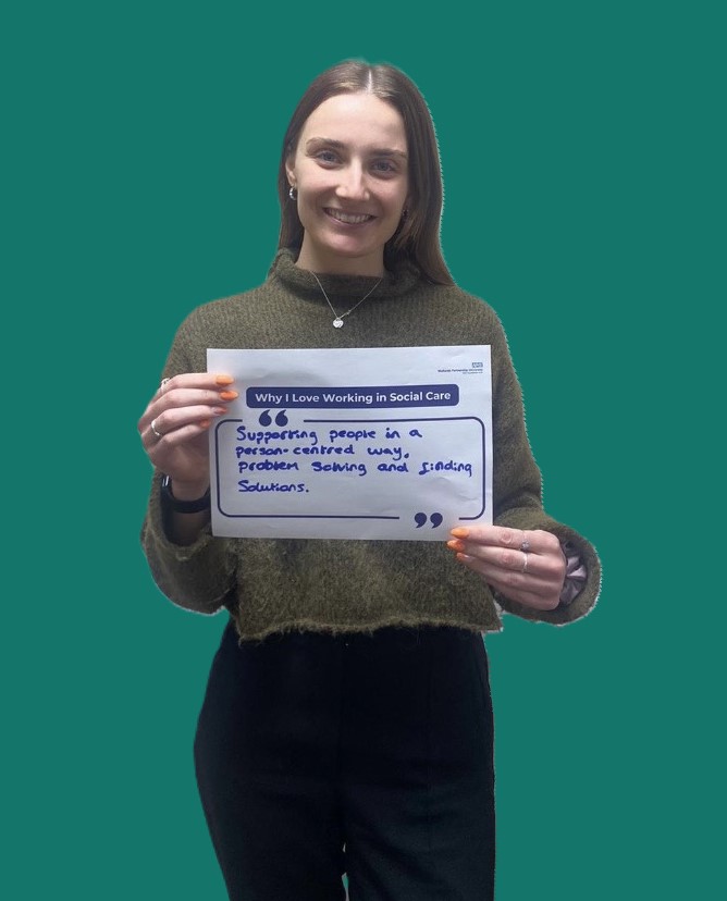 Meet Becky Chilton, a Social Worker at MPFT, and find out why she loves working in social care: 'I love supporting people in a person centred way, problem solving and finding solutions'