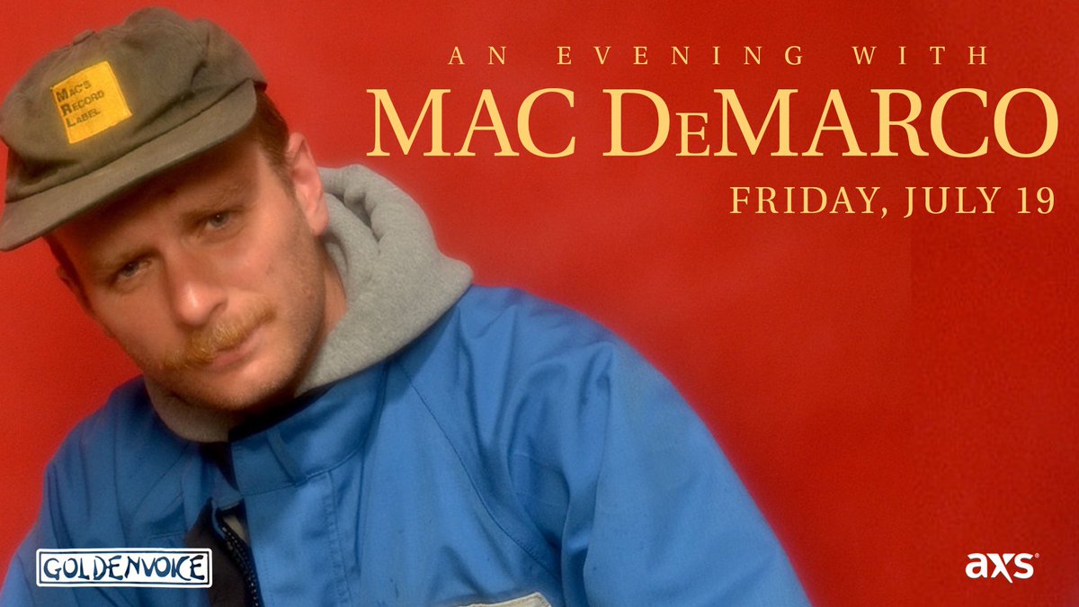 We are so excited to announce ‘An Evening with Mac DeMarco’ at the Greek Theatre ❤️ 

7.19

🎫 presale thursday 10am 
🎫 onsale friday 9am 

#greektheatre #thingstodoinla #macdemarco #concerts @goldenvoice