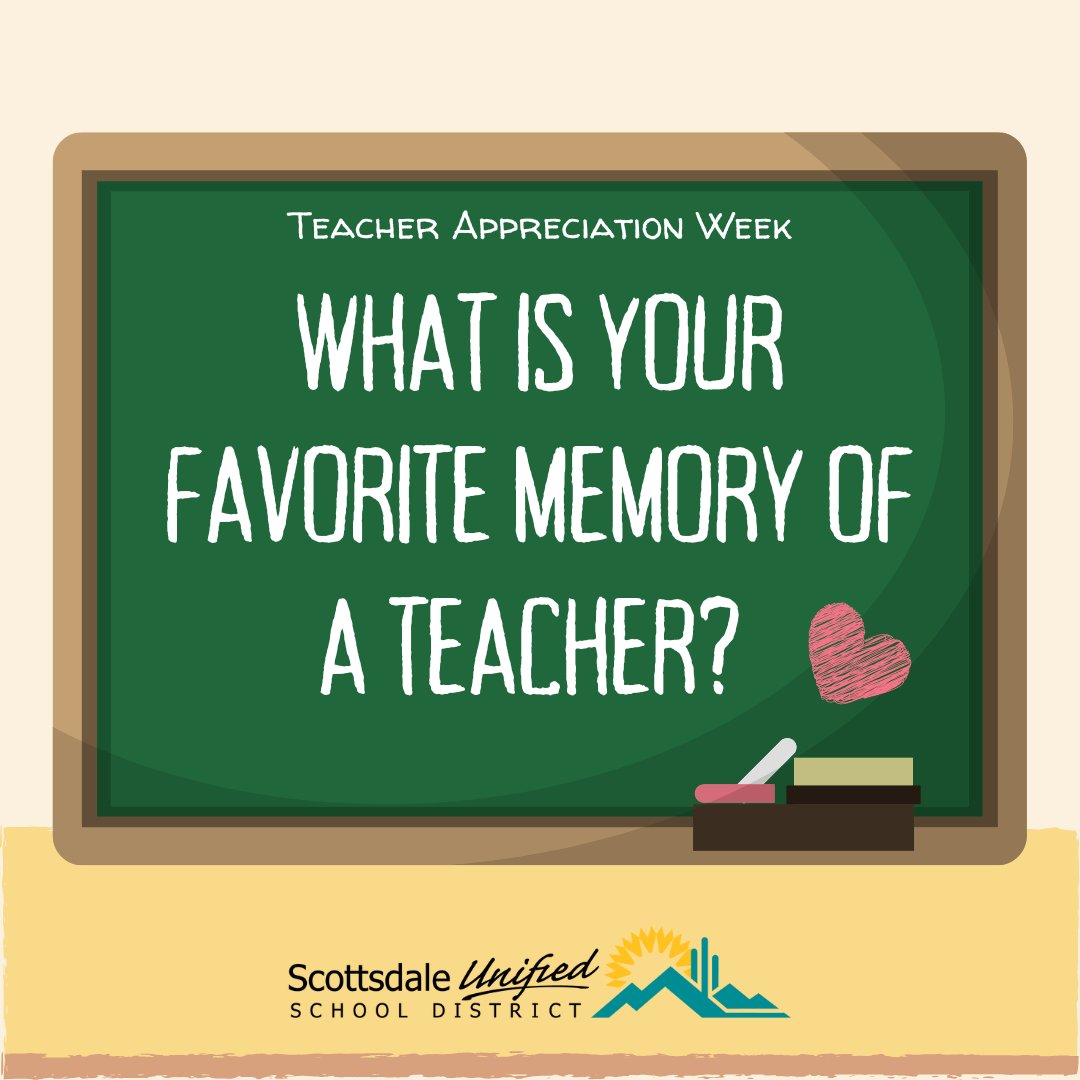 Happy Teacher Appreciation Week! What's your favorite memory with your favorite teacher? Whether it's a moment of encouragement, a lesson that sparked your passion, or simply their unwavering support, share it with us! #TeacherAppreciationWeek