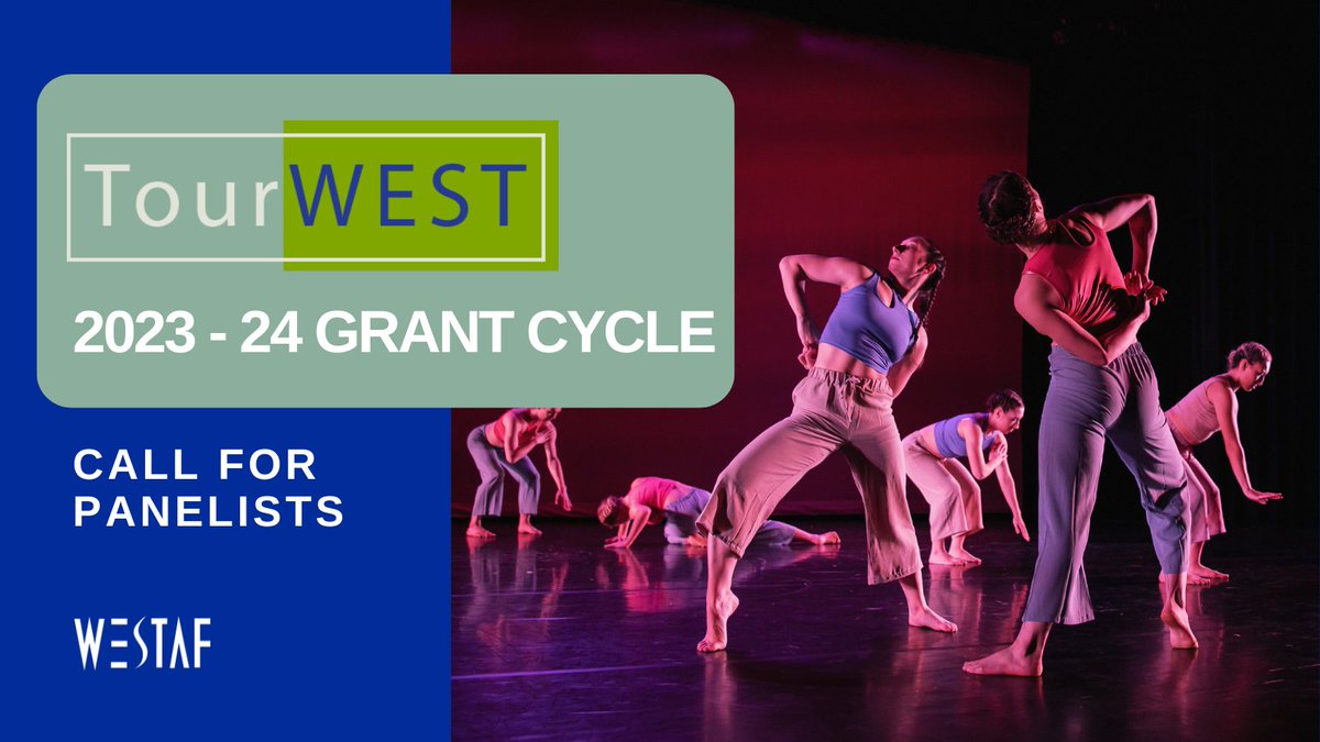 👀TourWest is looking for panelists!👀 WESTAF’s TourWest Grant provides flexible funding for presenters/presenting organizations within the WESTAF region to support their regional touring program. Learn more and apply before May 15: forms.gle/4D1jfP6SLBUVAe…