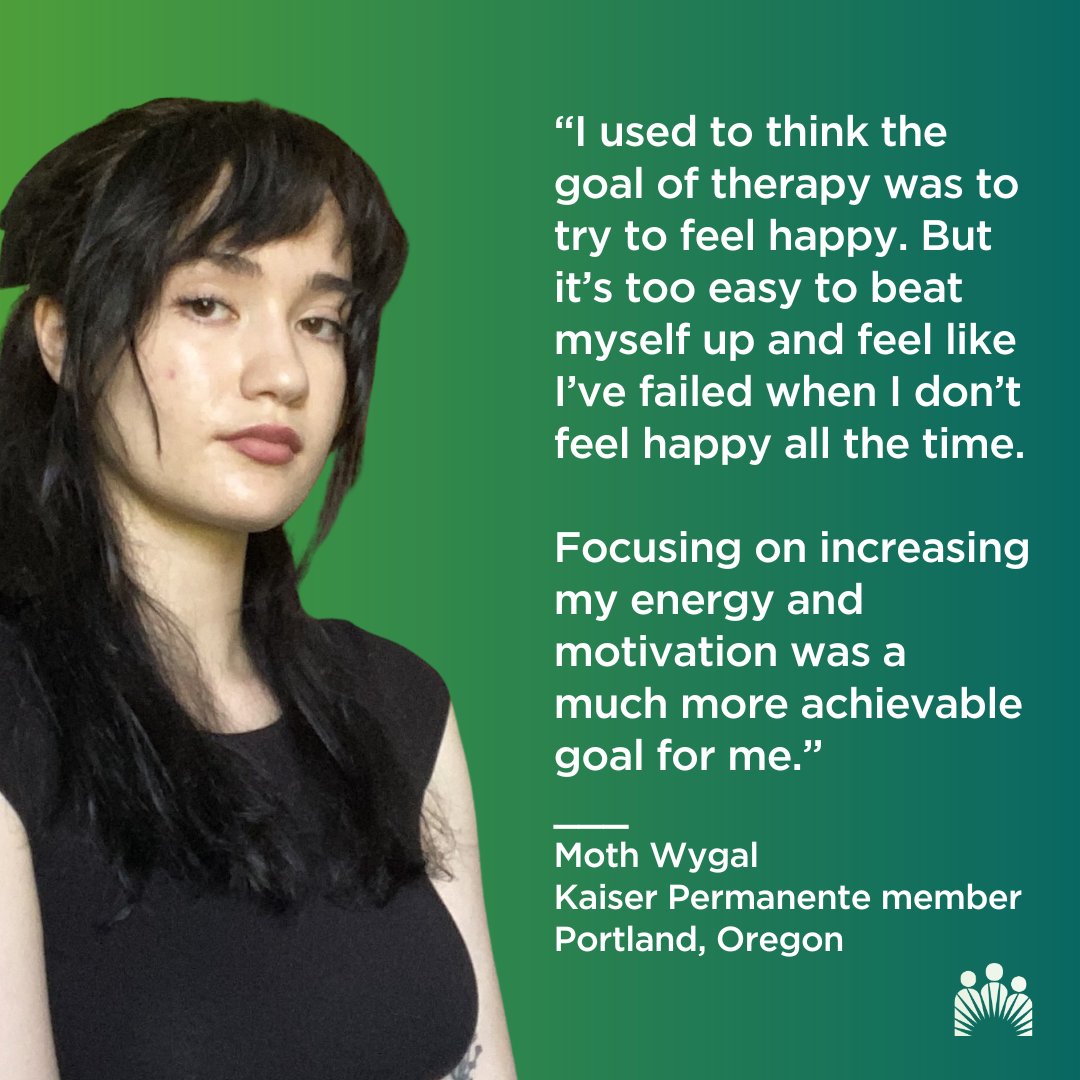 Feeling lonely and depressed from a young age, Moth Wygal found hope through therapy. “My therapist helped me understand that everyone feels alone sometimes. He helped me take it to heart that I’m not the only person who feels this way.” k-p.li/4b1t4Q6 #MentalHealthMonth