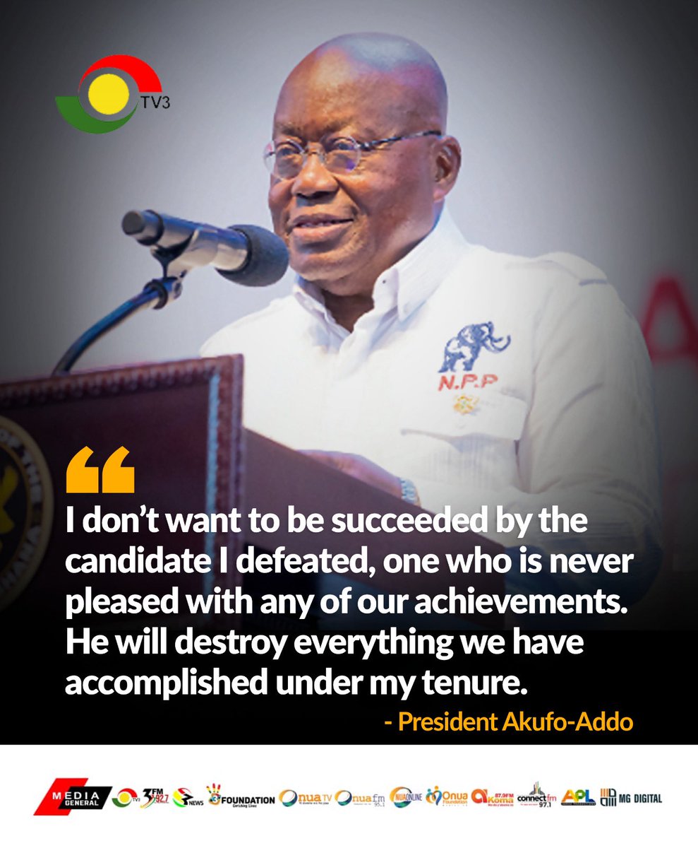 Don’t vote for Mahama, he’ll destroy all the good works I have done – Akufo-Addo

#TV3GH