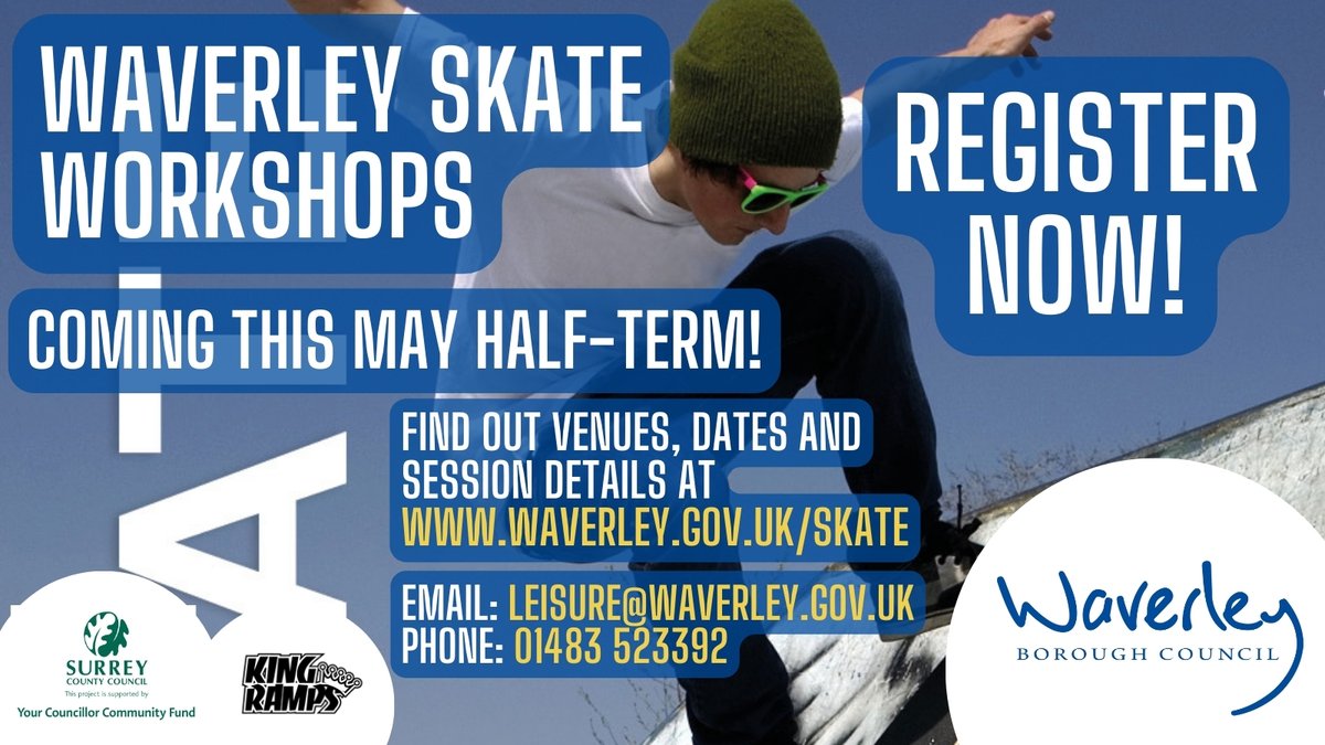 🛹 Register now for our Waverley #Skate Workshops coming this May half-term!! Learn from the pros through Beginner and Developer workshops. 🤩 Check out our website to find a sessions near you and sign up 👉 orlo.uk/ugzR4