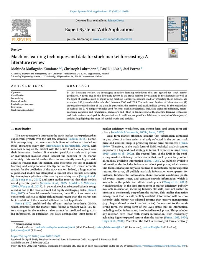 quantscience_'s tweet photo. Machine learning techniques and data for stock market forecasting (free PDF):

H/T @pyquantnews https://t.co/3qCOhtvE3j