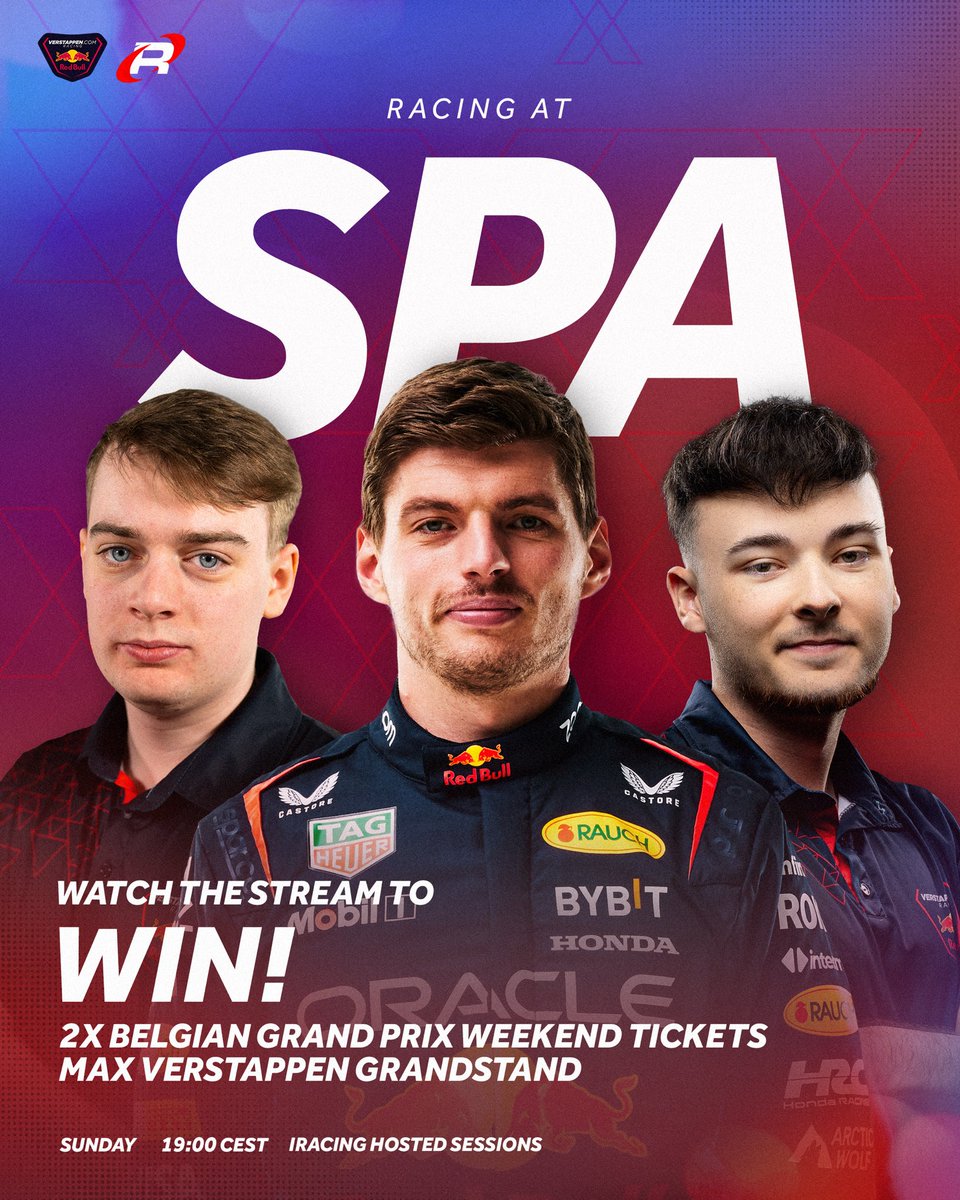 Watch our live stream this Sunday and have a chance at 𝐖𝐈𝐍𝐍𝐈𝐍𝐆 2 tickets for the Max Verstappen grandstand at the Belgian GP! 🤩 Watch the stream via Verstappen.com/team-redline 📺