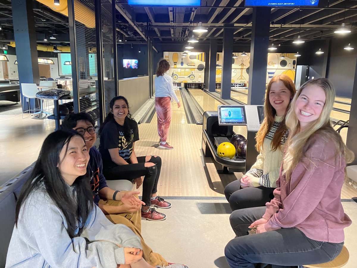TEAM BONDING: We love a good #teambonding event! Check out one of our project teams enjoying a game of bowling together. Doing this work in community with folx you like and respect is such a joy ! #womeninWASH #womenindesign #womeninSTEM #teambonding