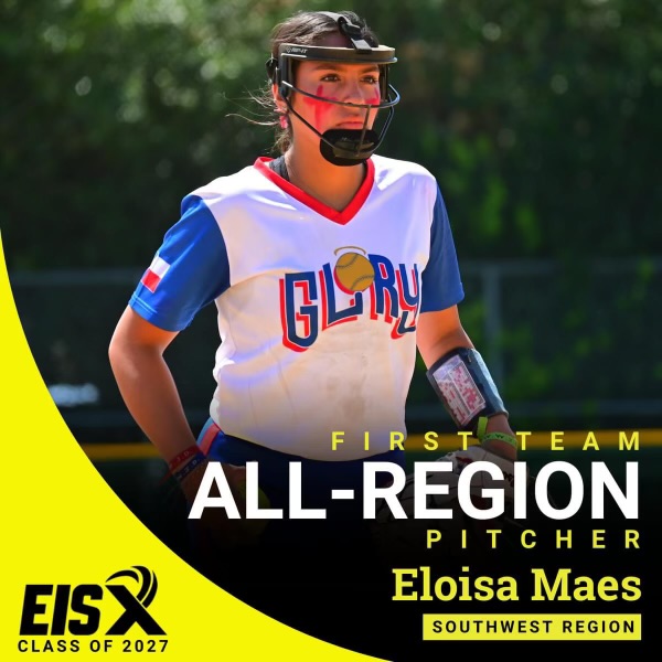 Eloisa Maes makes the ExtraInnings Softball Class of 2027 Southwest All-Region Player List. @TexasGlory @ExtraInningSB