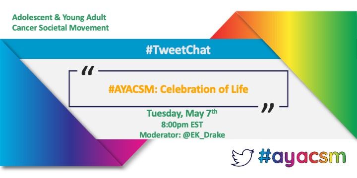 Our celebration of life is happening tonight at 8pm EST Use: #AYACSM to join the discussion Everyone is welcome to contribute #GYNCSM #BTSM #BCSM #LCSM #AMSM #ChildhoodCancer #MedTwitter #OncTwitter