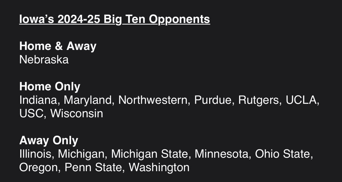 #Hawkeyes’ home/road matchups are announced for next season. We’ll get a JuJu Watkins appearance in CHA at some point. Ava Heiden will also get to play in her home state.