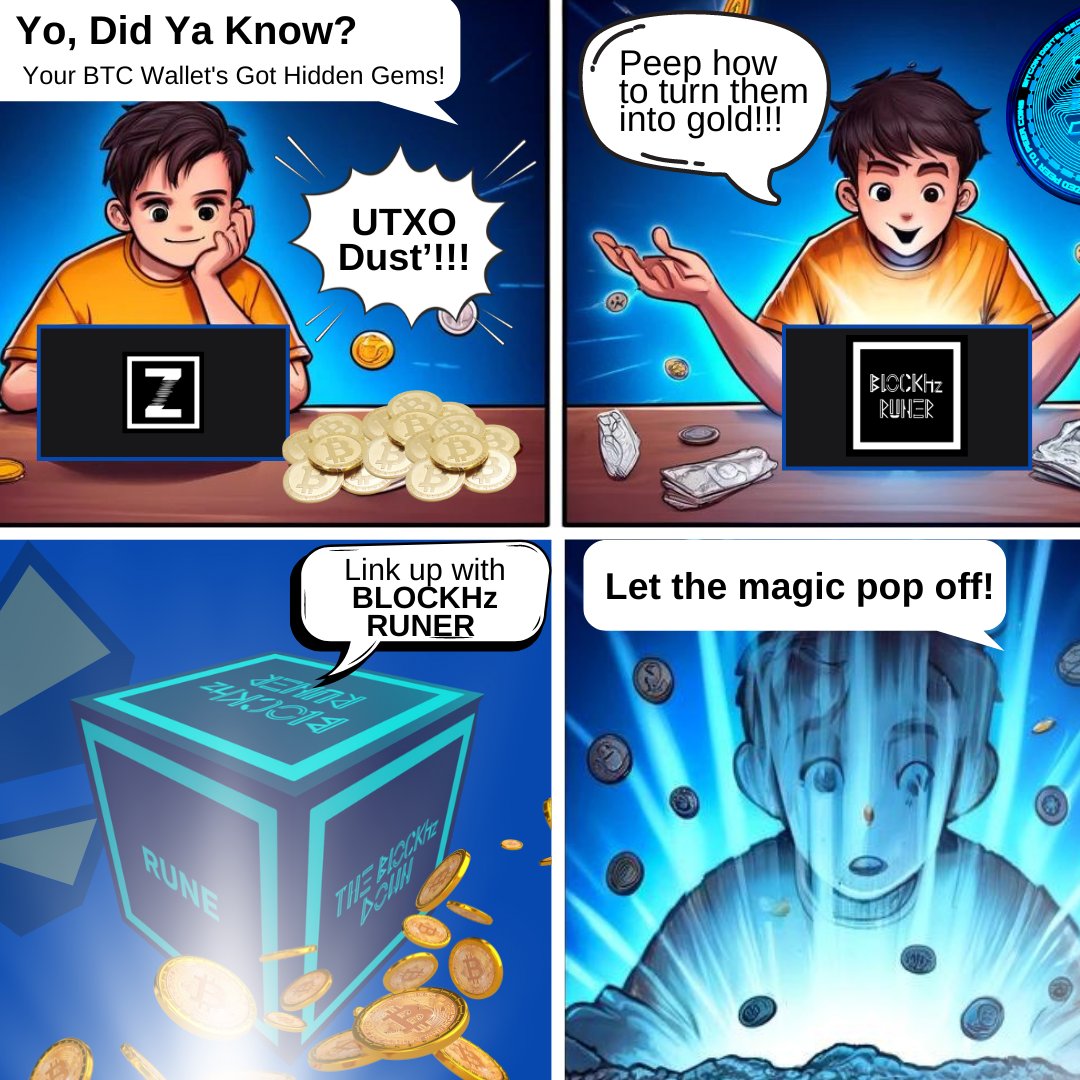 UTXO is to Bitcoin what pennies are to your piggy bank! 🐷✨
Just connect your @UNISAT wallet to our BLOCKHz RUNER platform. 
We'll show you all the UTXOs you've got. Then, mint as many Runes as you want—fee-free! 🚀💫
#Rune #BTC #utxo