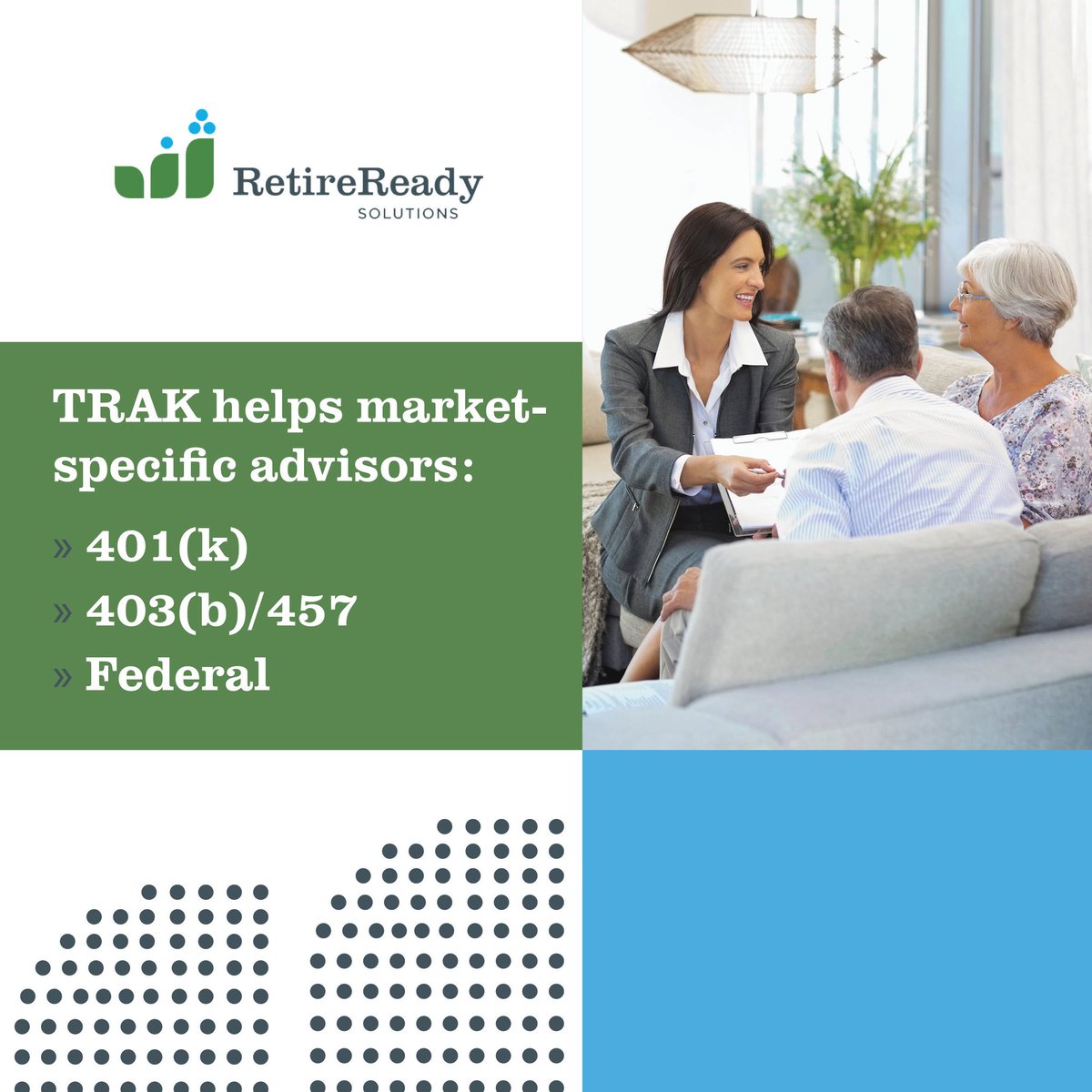 Give your clients the answers they’ve been looking for. Check out TRAK Solutions: retireready.com/solutions/ #RetireReady #RetirementPlanning #403b #401k #457Plan #TRAK #TheRetirementAnalysisKit