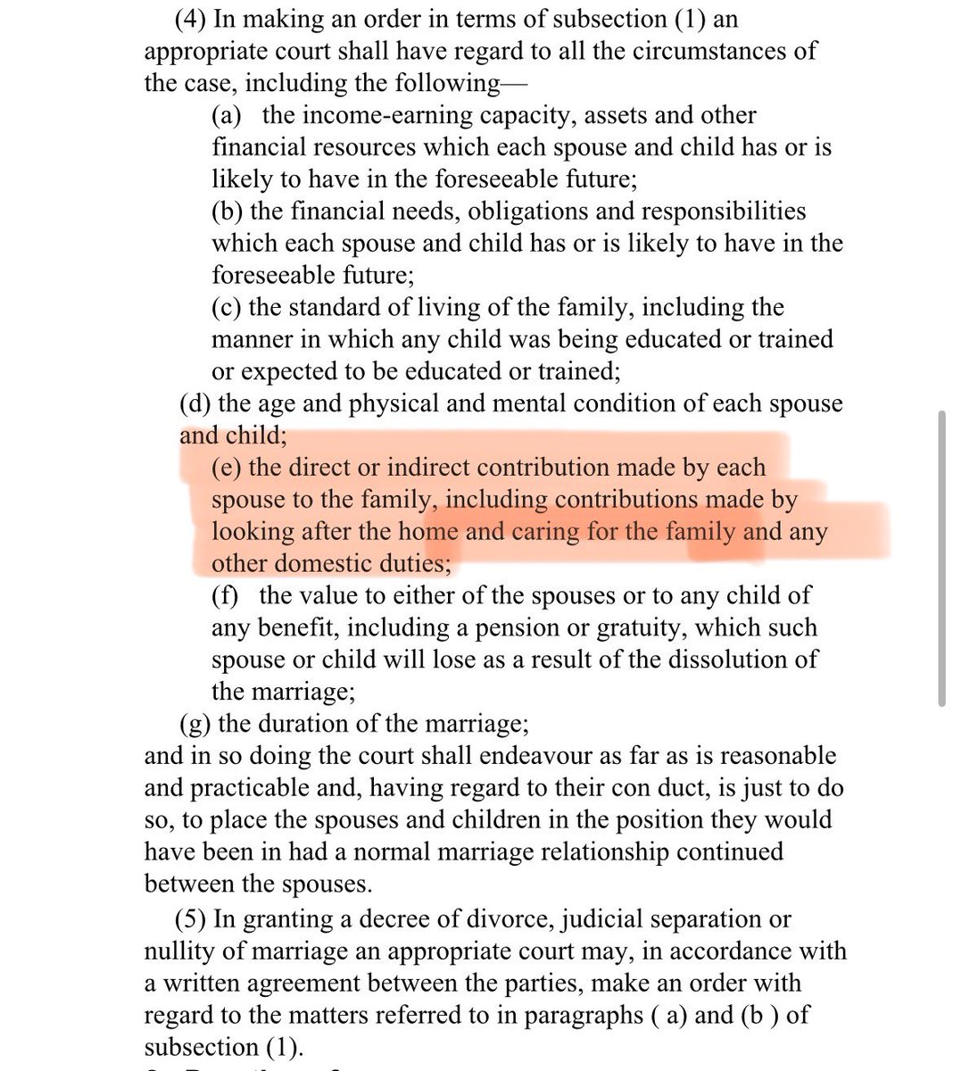 🟣Indirect contributions are taken into account. Section 7(4) of the Matrimonial Causes Act specifically provides that when a court is distributing the assets of the spouses upon divorce, the direct and indirect contributions of the spouses must be considered. All assets, not…