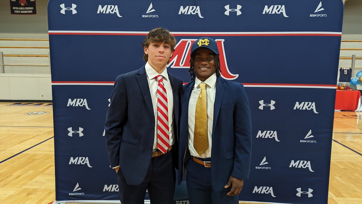 The last signing day of the year at MRA, as Sam Hailey (Huntingdon College basketball) and Charles Simpson (Mississippi College football) signed today Hear from them tonight on @WLBT @MRAAthletics @samhailey24 @Charles3Simpson